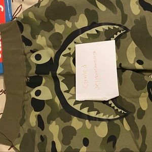 Bape x undefeated shorts.